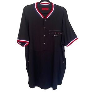 Vie+Riche Paris Mens Black Shirt Urban Streetwear Size 3XL Big Tall Top